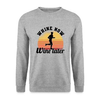 Marathon Runners Running Half Marathon Vin - Sweat-shirt Unisexe - gris chiné - Devant - Alina (178cm) & Michal (187cm)