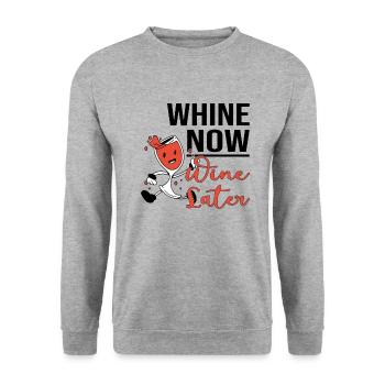 Marathon Läufer Laufsport Halbmarathon Wein - Unisex Pullover - Weißgrau meliert - Vorne - Alina (178cm) & Michal (187cm)