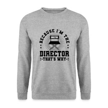 Réalisateur Cinéaste Long métrage - Sweat-shirt Unisexe - gris chiné - Devant - Alina (178cm) & Michal (187cm)
