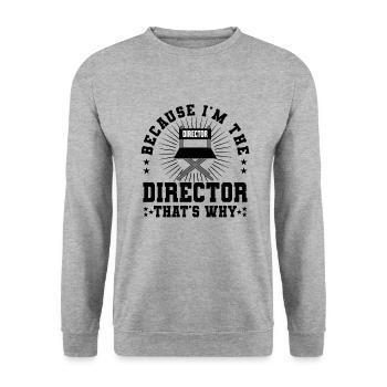 Réalisateur Cinéaste Long métrage - Sweat-shirt Unisexe - gris chiné - Devant - Alina (178cm) & Michal (187cm)