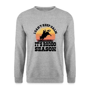Rodéo Western Cowboy Wild West Retro Horse - Sweat-shirt Unisexe - gris chiné - Devant - Alina (178cm) & Michal (187cm)