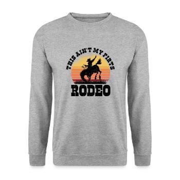 Rodéo Western Cowboy Wild West Retro Horse - Sweat-shirt Unisexe - gris chiné - Devant - Alina (178cm) & Michal (187cm)