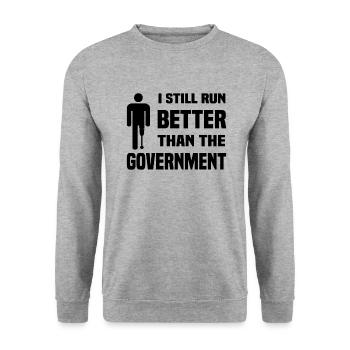 Amputiert Invalide Prothese Handicap Rollstuhl - Unisex Pullover - Weißgrau meliert - Vorne - Alina (178cm) & Michal (187cm)