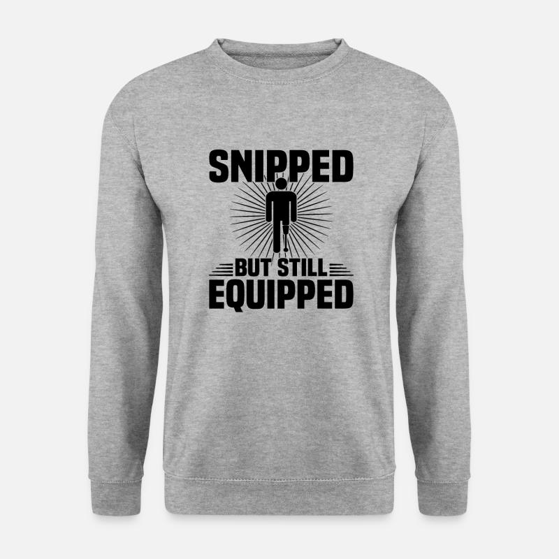 Amputiert Invalide Prothese Handicap Rollstuhl - Unisex Pullover - Weißgrau meliert