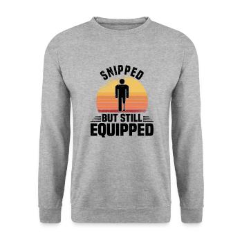 Fauteuil roulant amputé pour handicapés invalidés - Sweat-shirt Unisexe - gris chiné - Devant - Alina (178cm) & Michal (187cm)