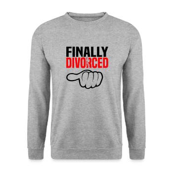 Scheidung Trennung Ehe Ex Scheidungsparty - Unisex Pullover - Weißgrau meliert - Vorne - Alina (178cm) & Michal (187cm)