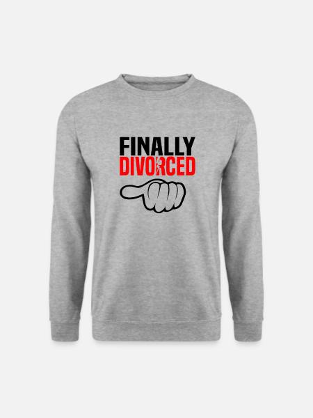 Scheidung Trennung Ehe Ex Scheidungsparty - Unisex Pullover - Weißgrau meliert