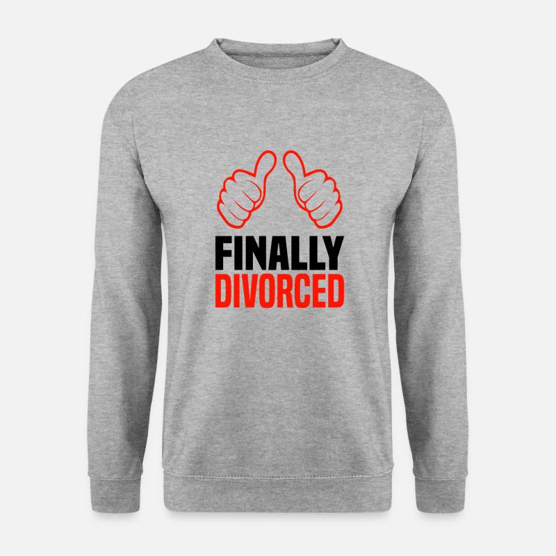 Scheidung Trennung Ehe Ex Scheidungsparty - Unisex Pullover - Weißgrau meliert