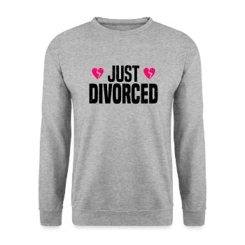 Scheidung Trennung Ehe Ex Scheidungsparty - Unisex Pullover - Weißgrau meliert - Vorne - Alina (178cm) & Michal (187cm)