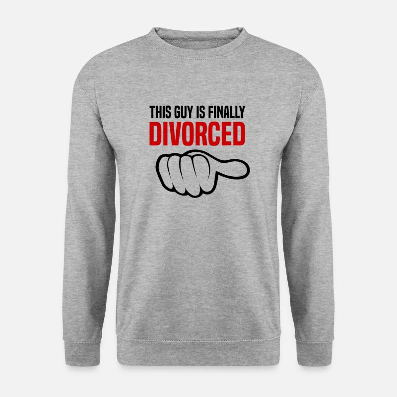 Scheidung Trennung Ehe Ex Scheidungsparty - Unisex Pullover - Weißgrau meliert
