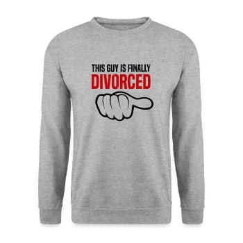 Divorce Séparation Mariage Ex Partie au divorce - Sweat-shirt Unisexe - gris chiné - Devant - Alina (178cm) & Michal (187cm)