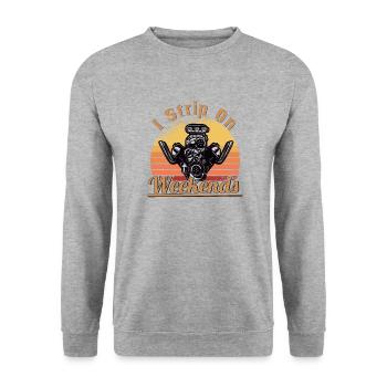 Muscel Car V8 Turbocompresseur Tuning Voiture de course - Sweat-shirt Unisexe - gris chiné - Devant - Alina (178cm) & Michal (187cm)