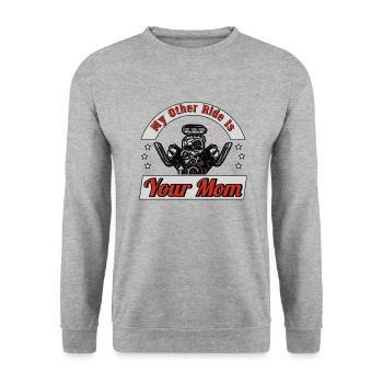 Muscel Car V8 Turbocompresseur Tuning Voiture de course - Sweat-shirt Unisexe - gris chiné - Devant - Alina (178cm) & Michal (187cm)