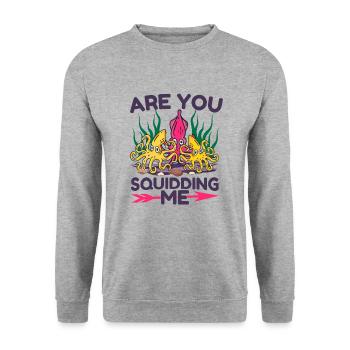 Octopus Octopus Sea Tentacle Octopus Octopus Octopus - Unisex Sweatshirt - salt & pepper - Front - Alina (178cm) & Michal (187cm)