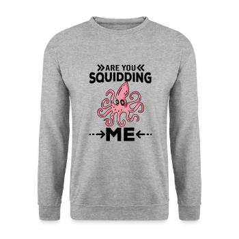 Octopus Octopus Sea Tentacle Octopus Octopus Octopus - Unisex Sweatshirt - salt & pepper - Front - Alina (178cm) & Michal (187cm)