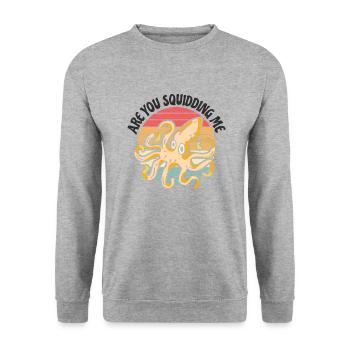 Poulpe Poulpe Tentacule de mer Poulpe Poulpe Poulpe Poulpe - Sweat-shirt Unisexe - gris chiné - Devant - Alina (178cm) & Michal (187cm)