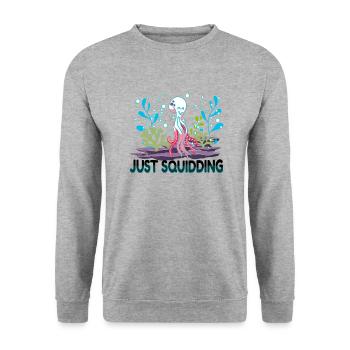 Octopus Octopus Sea Tentacle Octopus Octopus Octopus - Unisex Sweatshirt - salt & pepper - Front - Alina (178cm) & Michal (187cm)