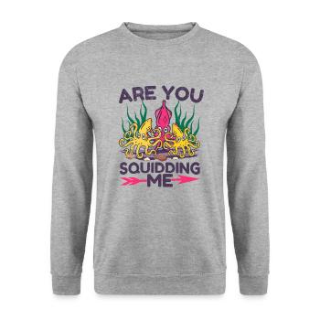 Octopus Octopus Sea Tentacle Octopus Octopus Octopus - Unisex Sweatshirt - salt & pepper - Front - Alina (178cm) & Michal (187cm)