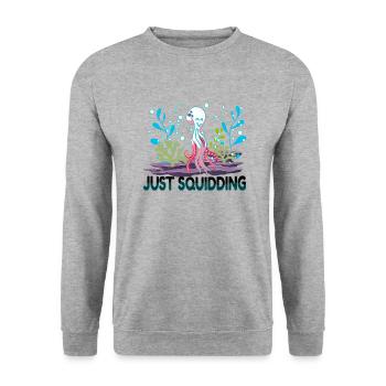 Poulpe Poulpe Tentacule de mer Poulpe Poulpe Poulpe Poulpe - Sweat-shirt Unisexe - gris chiné - Devant - Alina (178cm) & Michal (187cm)
