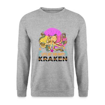 Octopus Octopus Sea Tentacle Octopus Octopus Octopus - Unisex Sweatshirt - salt & pepper - Front - Alina (178cm) & Michal (187cm)