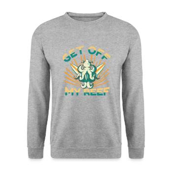 Tintenfisch Krake Oktopus Meer Tentakel Kraken - Unisex Pullover - Weißgrau meliert - Vorne - Alina (178cm) & Michal (187cm)