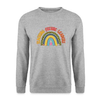 Primary School Teacher Kindergarten Educator - Unisex Sweatshirt - salt & pepper - Front - Alina (178cm) & Michal (187cm)