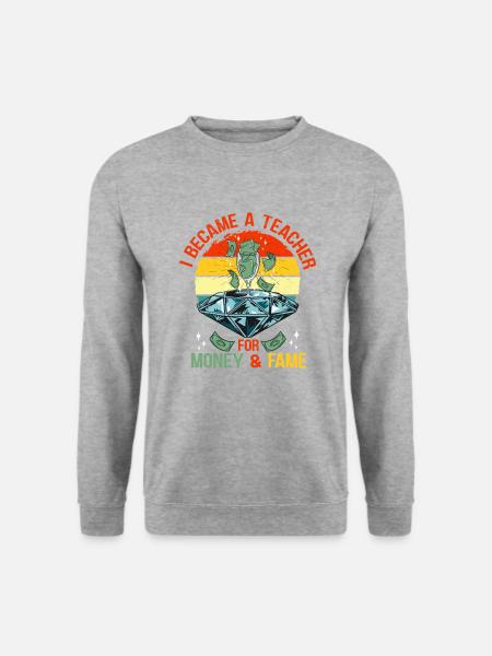 Grundschule Lehrer Kindergarten Erzieherin - Unisex Pullover - Weißgrau meliert