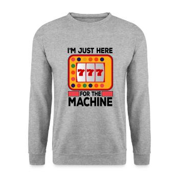 Casino Gambling Slot Machine à sous Jeu de cartes - Sweat-shirt Unisexe - gris chiné - Devant - Alina (178cm) & Michal (187cm)