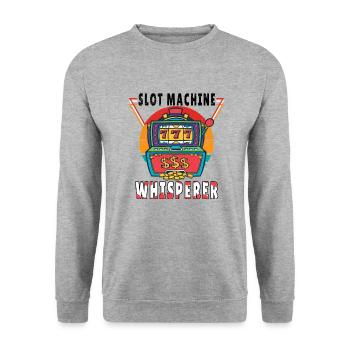 Casino Gambling Slot Machine à sous Jeu de cartes - Sweat-shirt Unisexe - gris chiné - Devant - Alina (178cm) & Michal (187cm)