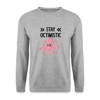 Octopus Octopus Sea Tentacle Octopus Octopus Octopus - Unisex Sweatshirt - salt & pepper - Front - Alina (178cm) & Michal (187cm)