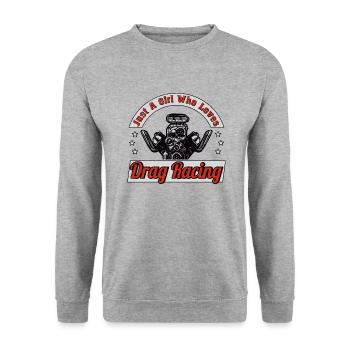 Racing Driver Racing Car Tuning Racing Motorsport - Unisex Sweatshirt - salt & pepper - Front - Alina (178cm) & Michal (187cm)