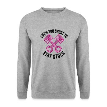 Muscel Car V8 Turbocompresseur Tuning Racing Car - Sweat-shirt Unisexe - gris chiné - Devant - Alina (178cm) & Michal (187cm)