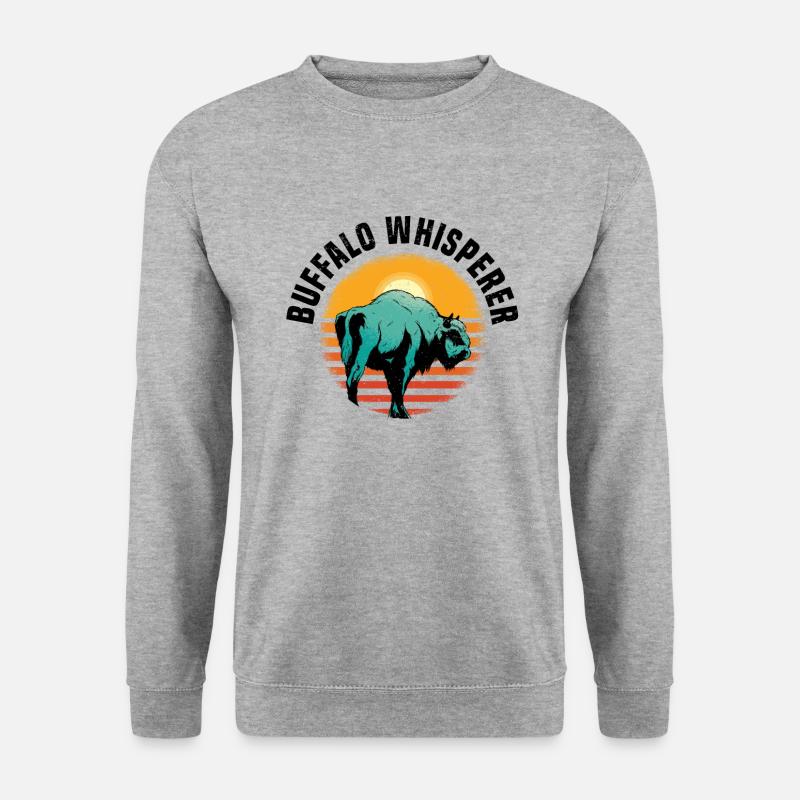 Buffalo Bison Ox Indian American - Unisex Sweatshirt - salt & pepper