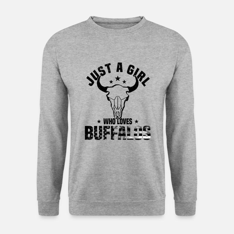 Buffle Bison Buffle Amérindien - Sweat-shirt Unisexe - gris chiné