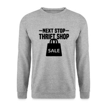 Magasin d’occasion Eco Hipster d’occasion - Sweat-shirt Unisexe - gris chiné - Devant - Alina (178cm) & Michal (187cm)