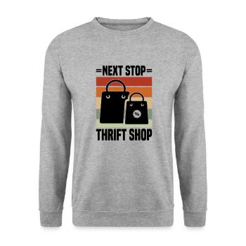 Magasin d’occasion Eco Hipster d’occasion - Sweat-shirt Unisexe - gris chiné - Devant - Alina (178cm) & Michal (187cm)