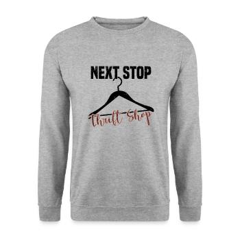 Magasin d’occasion Eco Hipster d’occasion - Sweat-shirt Unisexe - gris chiné - Devant - Alina (178cm) & Michal (187cm)