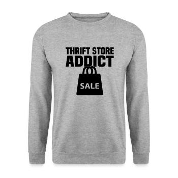 Secondhand Shop Secondhand Eco Hipster Used - Unisex Sweatshirt - salt & pepper - Front - Alina (178cm) & Michal (187cm)