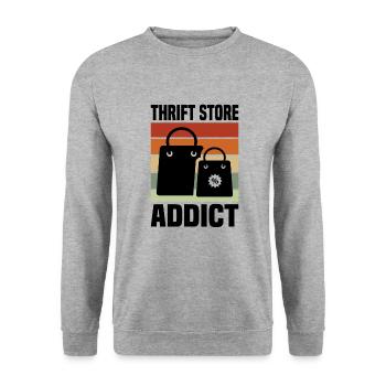 Magasin d’occasion Eco Hipster d’occasion - Sweat-shirt Unisexe - gris chiné - Devant - Alina (178cm) & Michal (187cm)
