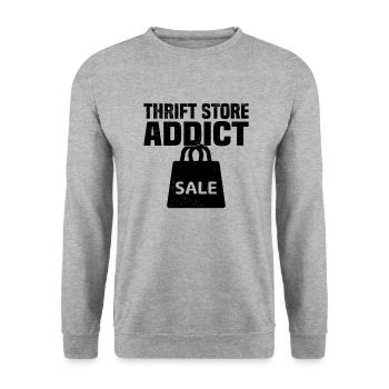 Magasin d’occasion Eco Hipster d’occasion - Sweat-shirt Unisexe - gris chiné - Devant - Alina (178cm) & Michal (187cm)