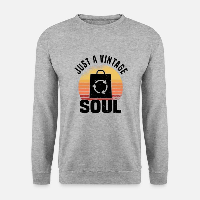 Secondhandladen Secondhand Öko Hipster Gebraucht - Unisex Pullover - Weißgrau meliert