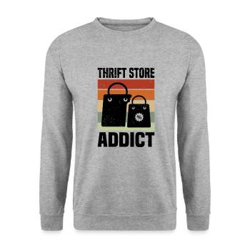 Magasin d’occasion Eco Hipster d’occasion - Sweat-shirt Unisexe - gris chiné - Devant - Alina (178cm) & Michal (187cm)