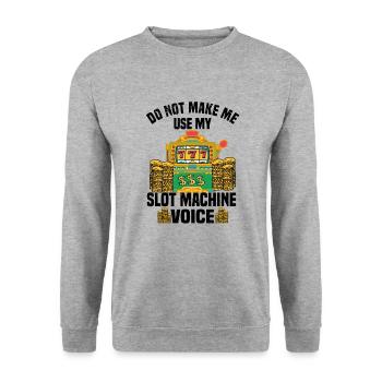 Casino Gambling Slot Machine à sous Jeu de cartes - Sweat-shirt Unisexe - gris chiné - Devant - Alina (178cm) & Michal (187cm)