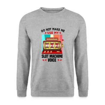 Casino Gambling Slot Machine à sous Jeu de cartes - Sweat-shirt Unisexe - gris chiné - Devant - Alina (178cm) & Michal (187cm)