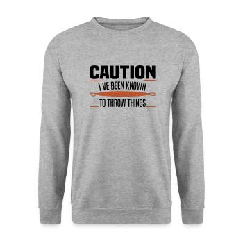 Pottery Clay Pottery Course Pottery Getöpfert - Unisex Sweatshirt - salt & pepper - Front - Alina (178cm) & Michal (187cm)