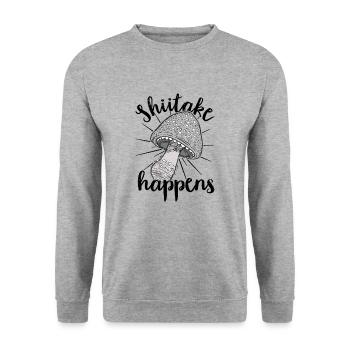 Cueilleur de champignons Chasseurs de champignons Amateurs de champignons Champignons Ferme de champignons - Sweat-shirt Unisexe - gris chiné - Devant - Alina (178cm) & Michal (187cm)