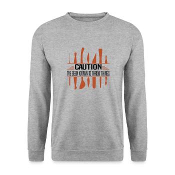 Poterie Argile Cours de poterie Poterie Getöpfert - Sweat-shirt Unisexe - gris chiné - Devant - Alina (178cm) & Michal (187cm)