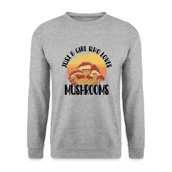 Cueilleur de champignons Chasseurs de champignons Amateurs de champignons Champignons Ferme de champignons - Sweat-shirt Unisexe - gris chiné - Devant - Alina (178cm) & Michal (187cm)