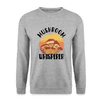 Cueilleur de champignons chasseur de champignons amateur de champignons champignons ferme - Sweat-shirt Unisexe - gris chiné - Devant - Alina (178cm) & Michal (187cm)