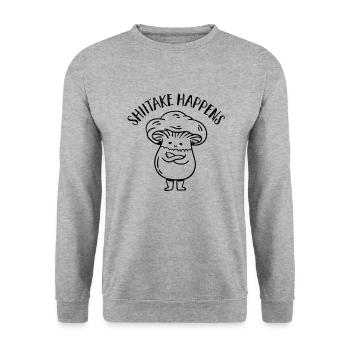 Cueilleur de champignons chasseur de champignons amateur de champignons champignons ferme - Sweat-shirt Unisexe - gris chiné - Devant - Alina (178cm) & Michal (187cm)